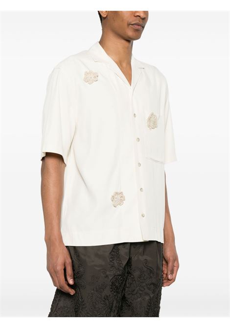 Camicia con applicazioni in avorio Song For The Mute - uomo SONG FOR THE MUTE | 251MSH064DWHT